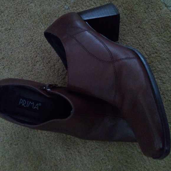 Brown Leather Booties - Picture 2 of 6